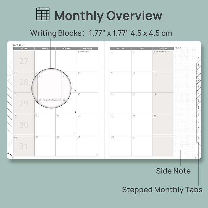 POPRUN Weekly Planner 2026-2027 Academic Calendar Appointment Book - Image 4