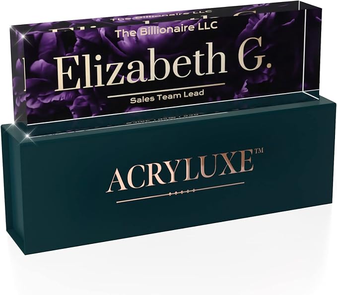 Desk Name Plate Personalized, Custom Name Plates 2½/x8 Inches, Thick - Image 6