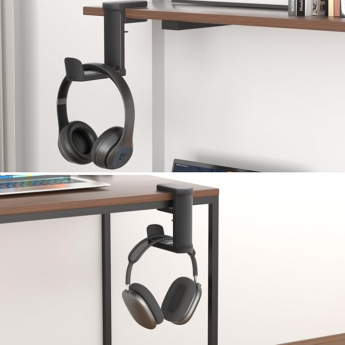 Headphone Hook - Adjustable Clamp-on Headphone Holder, Under Desk Gaming - Image 3