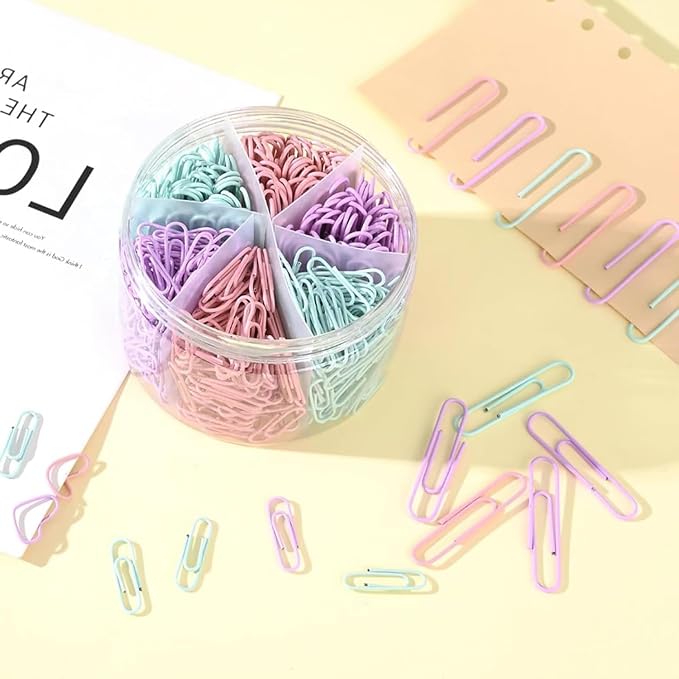 Macaron Colored Paper Clips, 1.1" Medium Paper Clip（28mm - Image 3