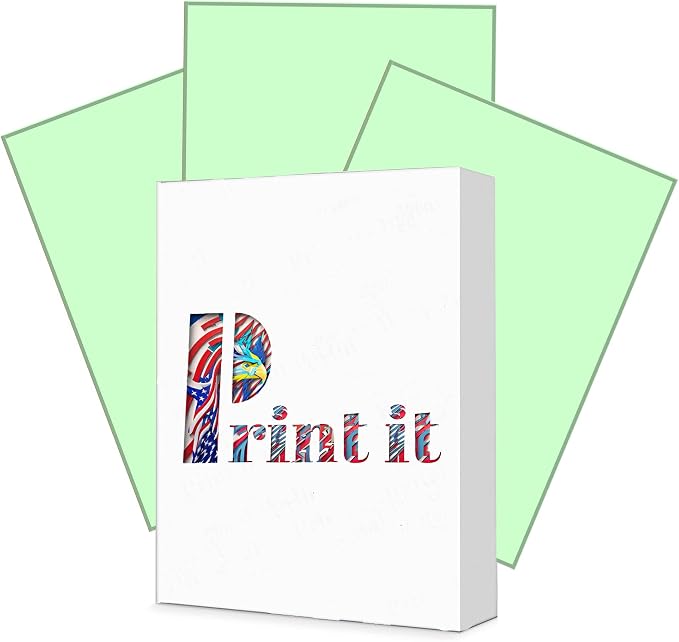 Print It - Vellum Bristol Colored Cardstock Cover Paper, 67 Lb, 8.5" X 11” by Unknown