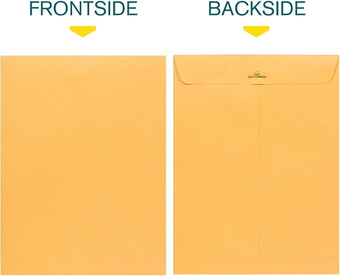Clasp Envelopes – 9.5x12.5 Inches Brown Kraft Catalog Envelopes Letter Size -15 - Image 3