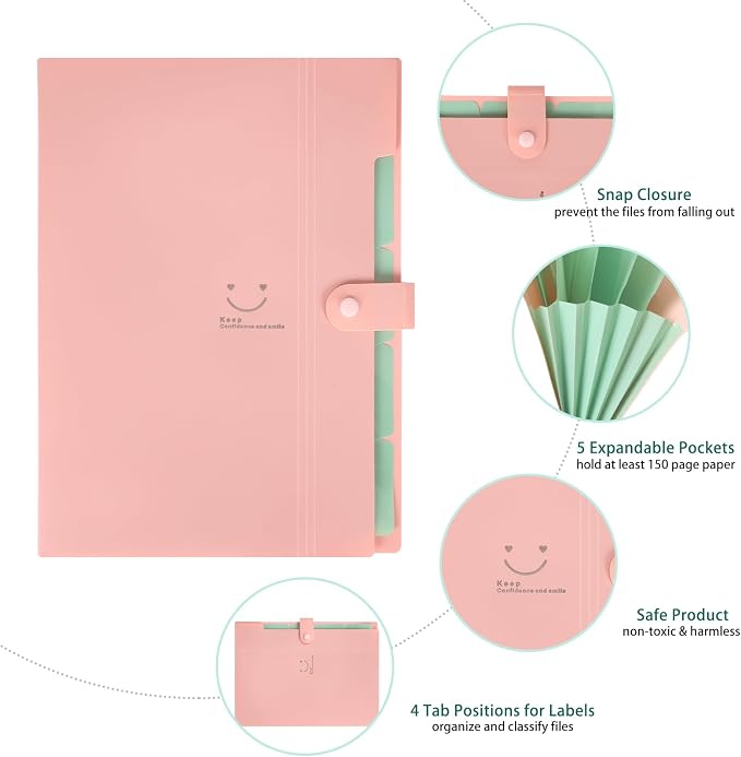 EOOUT 10pcs Expanding File Folders, Folders - Image 3