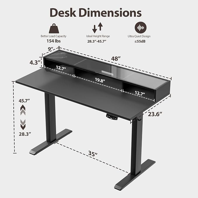 Agilestic Glass Standing Desk - Image 3