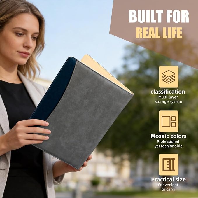 PU Leather A4 Clipboard Portfolio, Resume Padfolio Business Case | Features 25 - Image 5