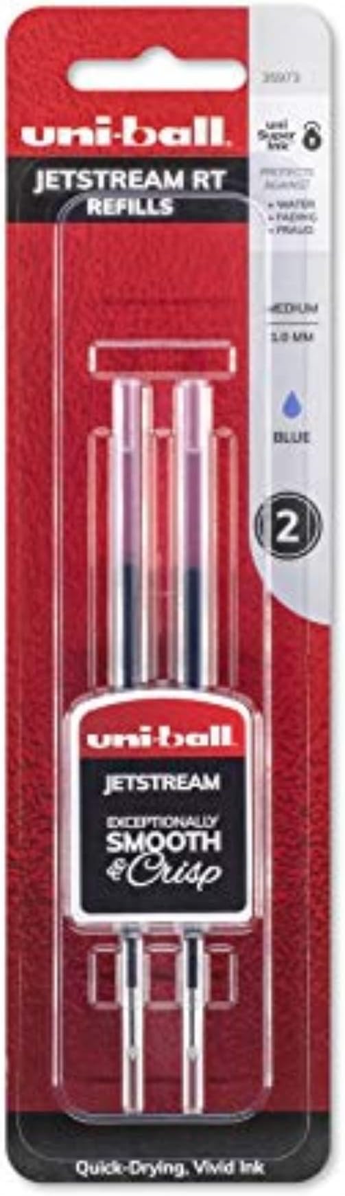 uniball Jetstream RT Ballpoint Pen Refills, Medium Point, 2 Pack by uni-ball
