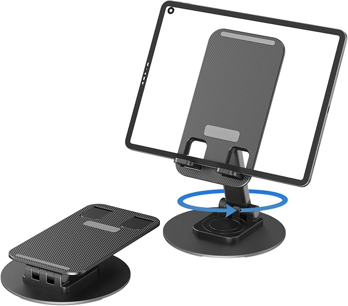 360° Rotating Cell Phone Stand for Desk, Adjustable & Foldable Phone Holder by CXTX