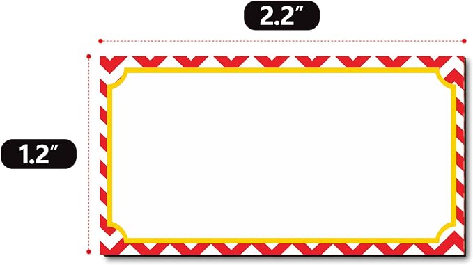 Magnetic Dry Erase Labels Name Plates White Board 40 Labels 8 Colors, 2.2" x1.2" - Image 4