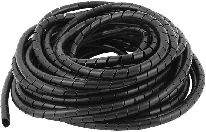Spiral Cable Wrap - 25 Ft 3/8" Spiral Wire Wrap Cord Covers Bundle Sleeve Hose by ALLWIN