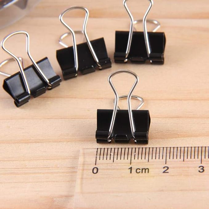 Coideal Mini Binder Clips Black, 0.6 Inch Micro Metal Binder Bull Clips - Image 5