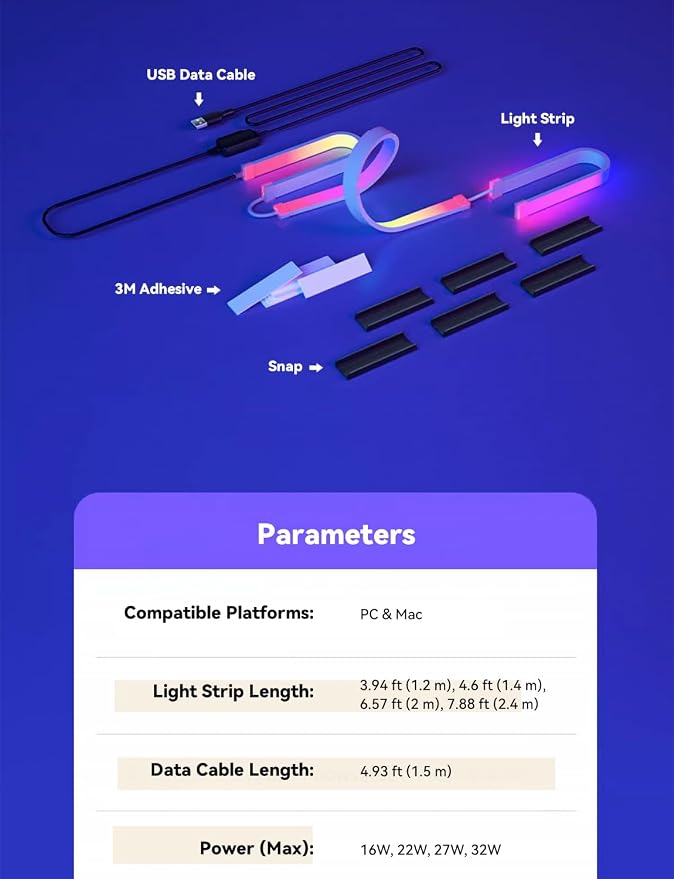 RGB Backlight for PC & Mac, LED Strip Light Sync - Image 9