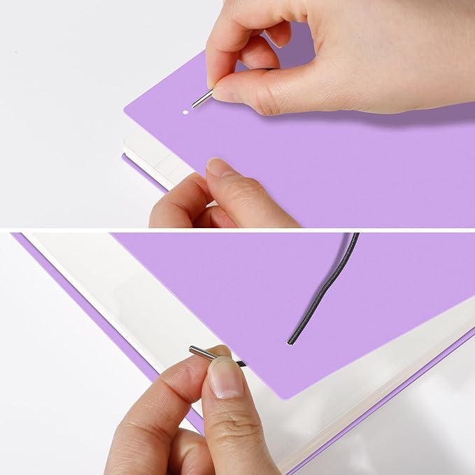 AHGXG Graph Paper Notebook - Spiral Notebook Journal 160 Pages, A5 Graph Notebook 5.7" x 8.3", 100 gsm Thick Grid Paper, Waterproof Plastic Cover, for School Writing Engineering Math, Purple-DeskLoop Office