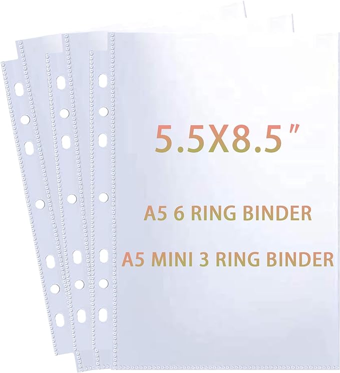 40 Pack 80 Pockets 5.5x8.5” Sheet Protector Sleeves by WITHYU