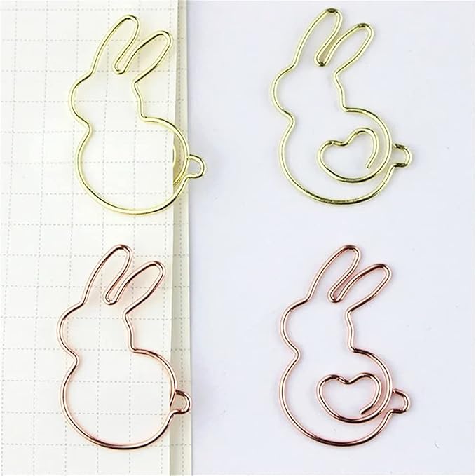 OWLFAVO 40pcs Bunny Shape Paper Clips - Image 5