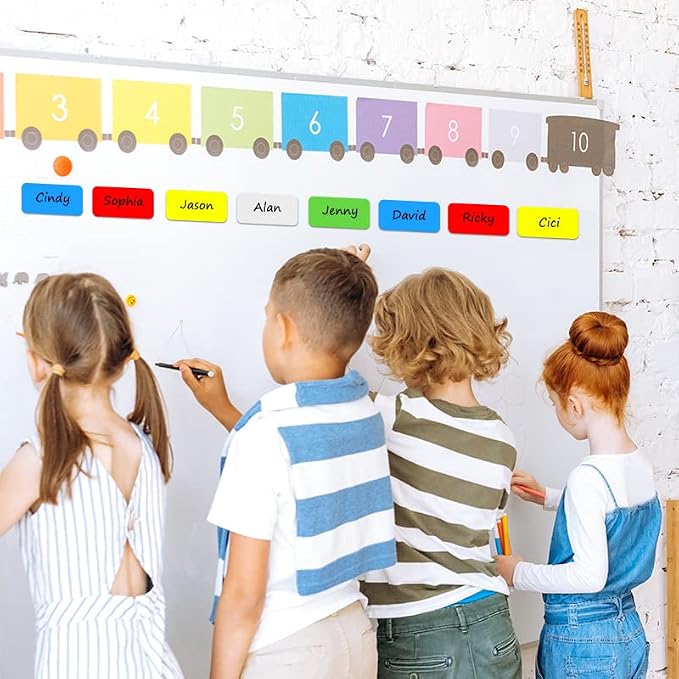 Dry Erase Magnetic Labels, 4x2 Inch, 40 Pieces in 5 Colors, - Image 11