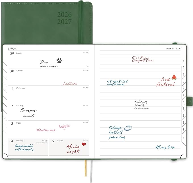 POPRUN Weekly Planner 2026-2027 Academic Calendar Appointment Book by POPRUN