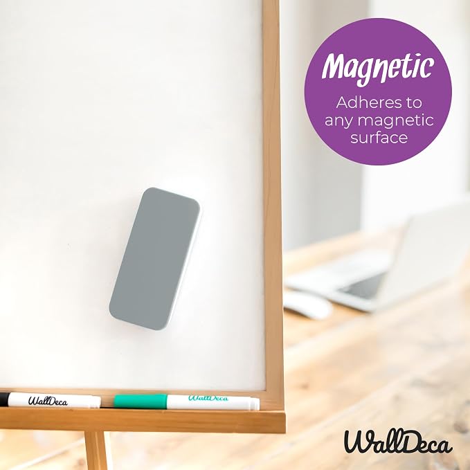 WallDeca Dry Eraser, Felt Bottom Surface Whiteboard Cleaner, Dry Wipe Board - Image 4