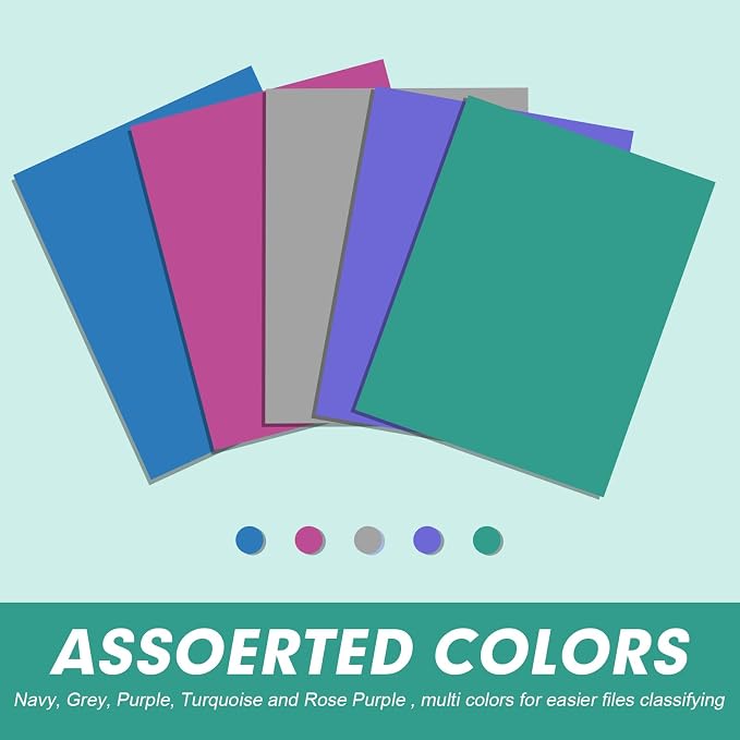 Two Pocket Folders, RAZCC 75 Pack File Folders - Image 4