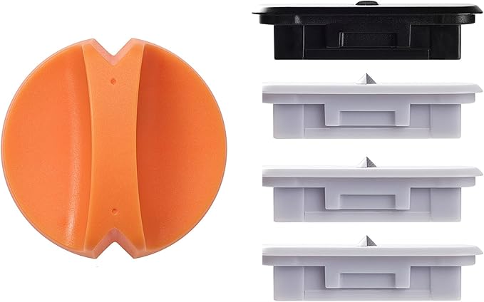4-Pack Trimmer Replacement Blades for Fiskars Paper Trimmer, Replacement Blade for All Series of Fiskars/Portable&Precision Trimmer,Arts and Crafts,3 Cutting&1 Scoring Blades,a Slider,Orange-DeskLoop Office