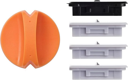 4-Pack Trimmer Replacement Blades for Fiskars Paper Trimmer, Replacement Blade for All Series of Fiskars/Portable&Precision Trimmer,Arts and Crafts,3 Cutting&1 Scoring Blades,a Slider,Orange-DeskLoop Office