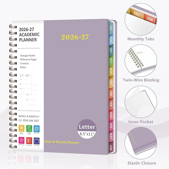 Planner 2026-2027, Weekly and Monthly Academic Year Calendar Planner, July 2026 - Image 4
