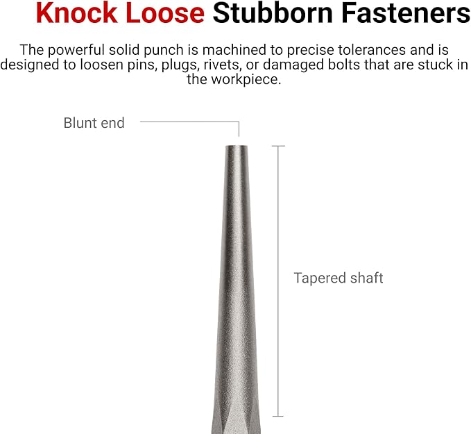 TEKTON 3/16 Inch Solid Punch | 66075 | Made in USA - Image 2