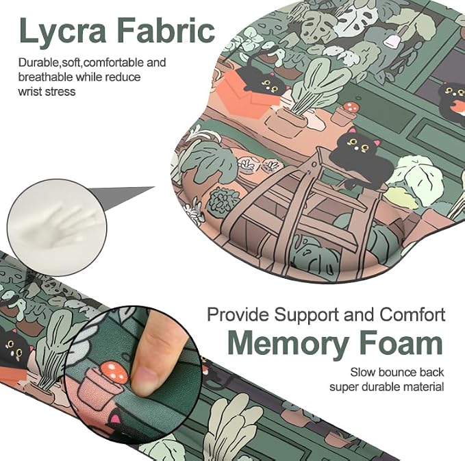 Ergonomic Mouse Pad with Wrist Rest and Keyboard Wrist Rest, Mousepad and Wrist - Image 3