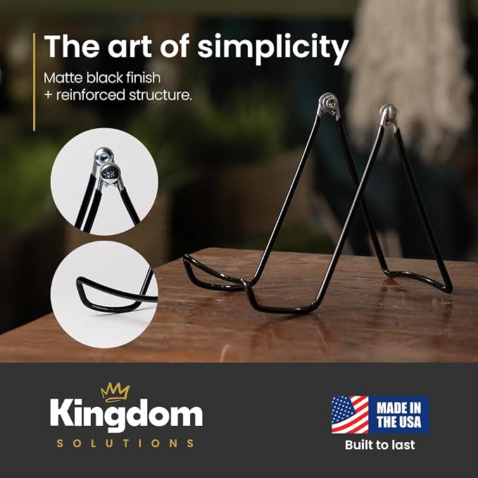 KINGDOM SOLUTIONS MADE IN USA 48-Pack Adjustable Black Metal Easels - Image 6