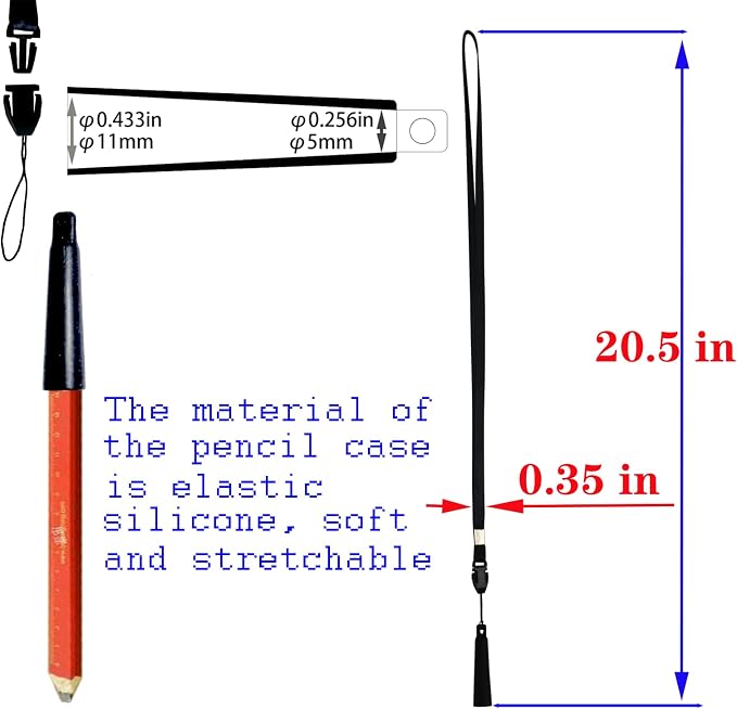 22 Anti-Loss Black Lanyard Pen Holder Silicone Pen Necklace - Image 3