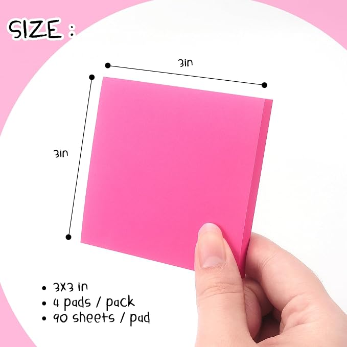 Sticky Notes 3x3 Pop Up Self-Stick Notes Pads - Image 2