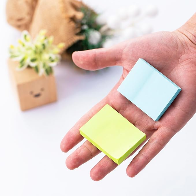(50 Pads) Sticky Notes 1.5x2, 10 Colors Self Sticky Notes, Sticky Pads, Recyclable, Self-Stick Pads, Easy to Stick for Home, Office, Notebook-DeskLoop Office
