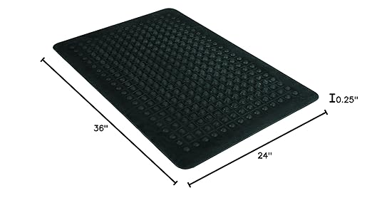 Guardian Flex Step Antifatigue Floor Mat, Rubber, 2'x3', Black-DeskLoop Office