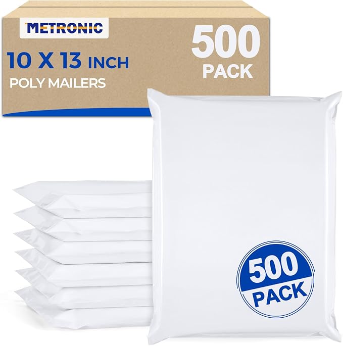 Metronic Poly Mailers 10x13 Inch 500 Pack Shipping Bags by METRONIC