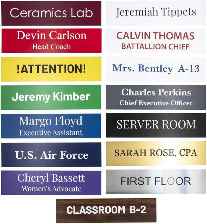 Custom Office Name Plate for Desk, Door & Wall, 15 Colors | Custom Engraveed - Image 3