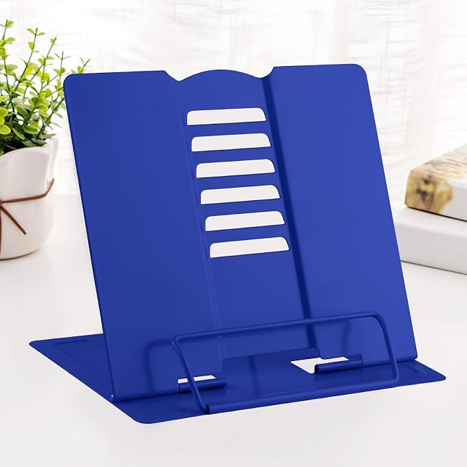 MSDADA Desk Book Stand Metal Reading Rest Book Holder Adjustable Cookbook by ColoryourlifewithMSDADA