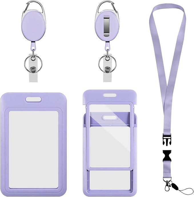 ID Badge Holders and Retractable Reel Clips, Lanyard by Unknown