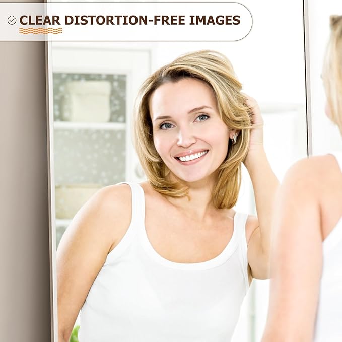 26"x71" Full Length Mirror, Adjustable Standing/Wall Mounted Floor Mirror for Bedroom, Living Room, Entryway, Large Silver Leaning Mirror with Shatterproof Glass-DeskLoop Office