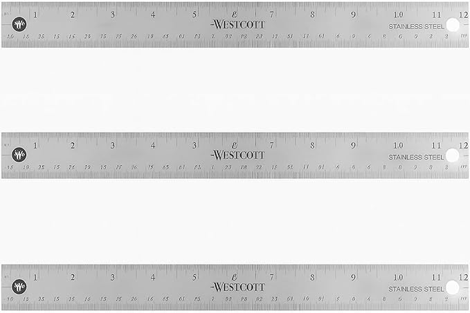 Westcott Stainless Steel Ruler Set by Westcott