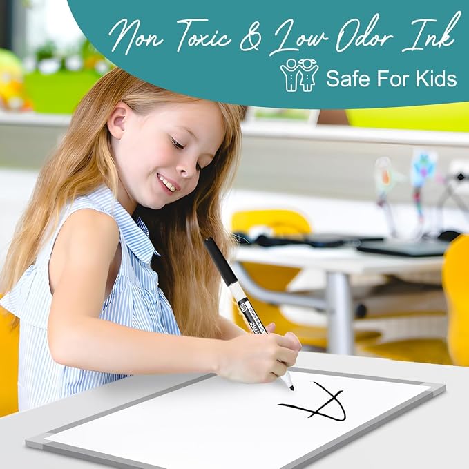 EXTRIC Black Dry Erase Markers Fine Tip 12 PK Whiteboard Markers | Use: School - Image 5