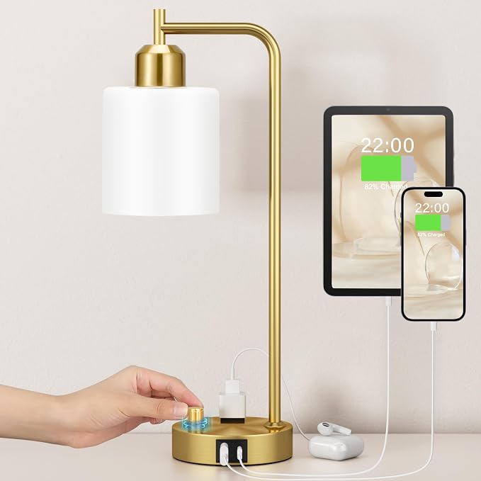 Innqoo Gold Lamp for Bedroom by Innqoo