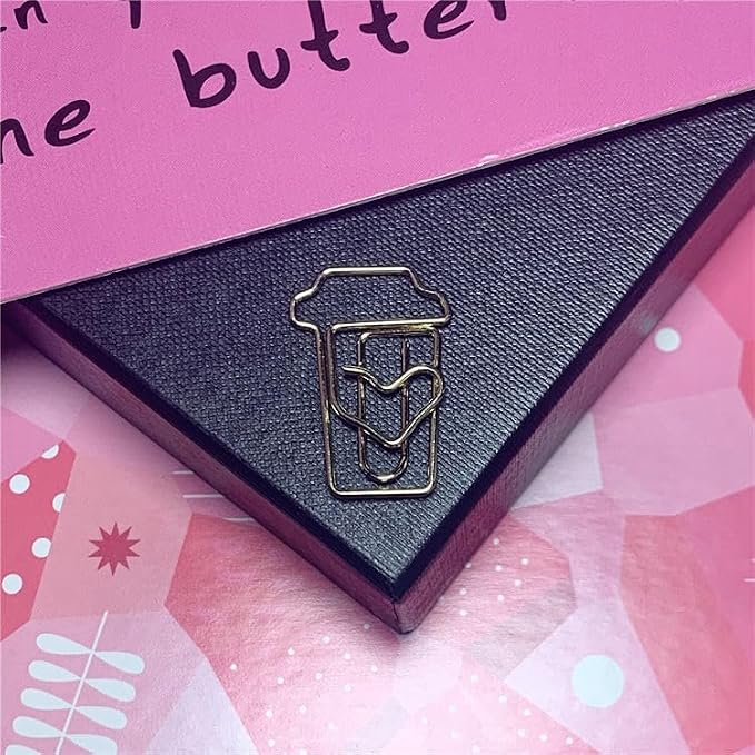 OWLFAVO 40pcs Coffee Cup Shape Paper Clips - Image 4