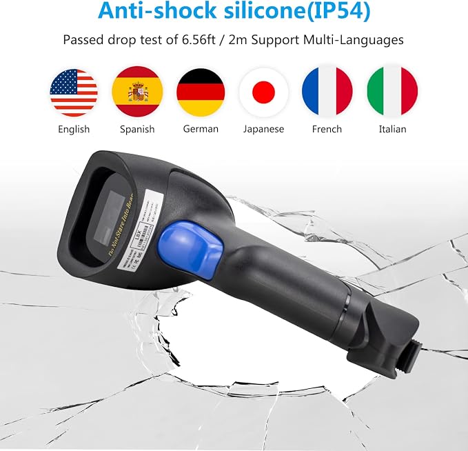 NetumScan Wireless 2D 1D Barcode Scanner, 2.4G & Wired Connection Scanner | QR - Image 7