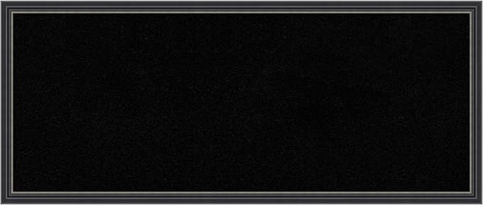 Amanti Art Black Cork Board for Wall, 13x31 Vision Board with Black Wood Frame, Medium Corkboard Office Decor for Home Organization, Traditional Corkboard Pinboard to Display Items for Home-DeskLoop Office