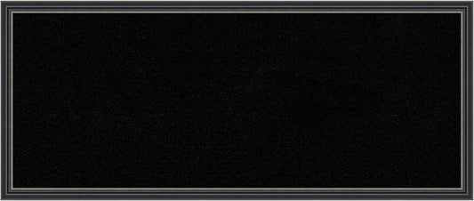 Amanti Art Black Cork Board for Wall, 13x31 Vision Board with Black Wood Frame, Medium Corkboard Office Decor for Home Organization, Traditional Corkboard Pinboard to Display Items for Home-DeskLoop Office