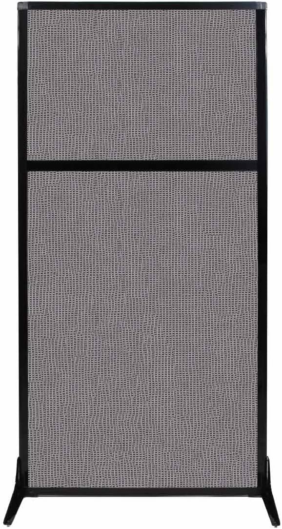 Versare Workstation Partition | Portable Wall Divider | Modern Office Cubicle | Free Standing Privacy Screen | Flexible Work Space | 33" x 70" Slate Fabric Panels-DeskLoop Office