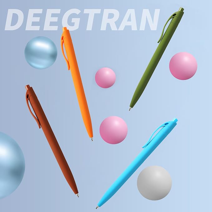 deegtran Pens Bulk, 50 Pack No Bleed Sky Blue Click Pen, Wholesale Retractable - Image 6