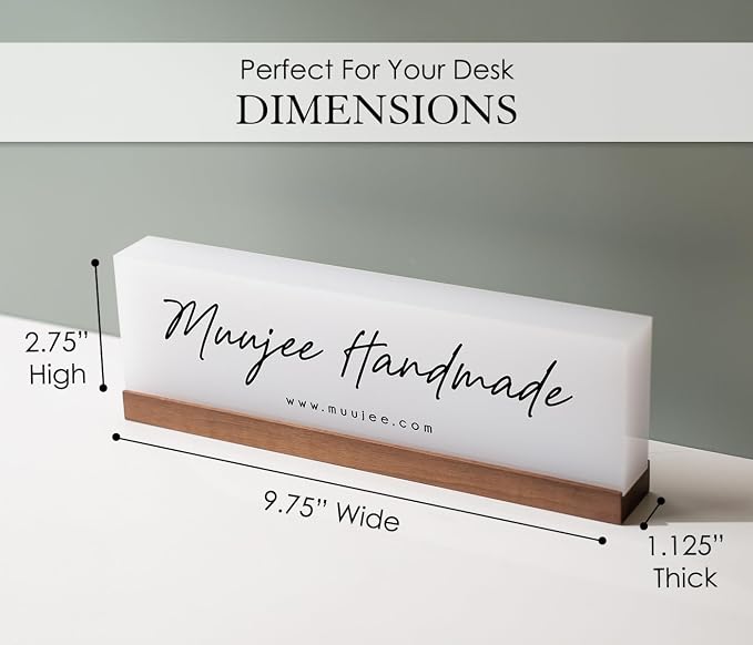 Personalized Acrylic Name Block w/Wooden Base - Image 4