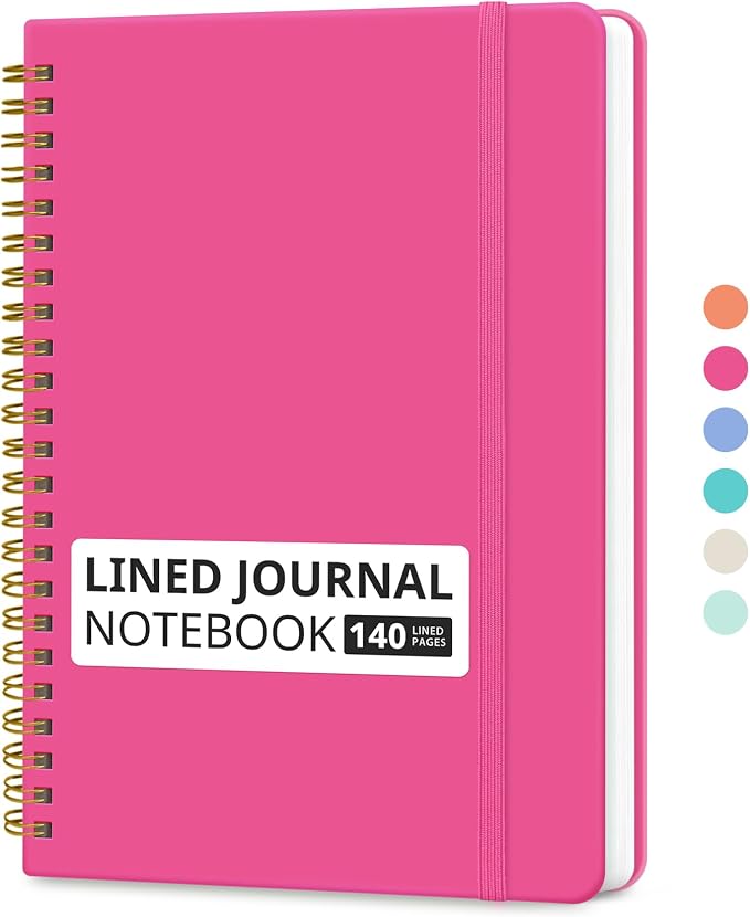 Taja Lined Spiral Journal Notebook by Taja