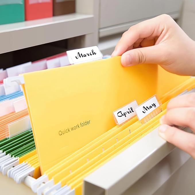 200 Pcs File Folder Tabs and 200 Pcs 2 Inch Hanging File Inserts Labels - Image 5