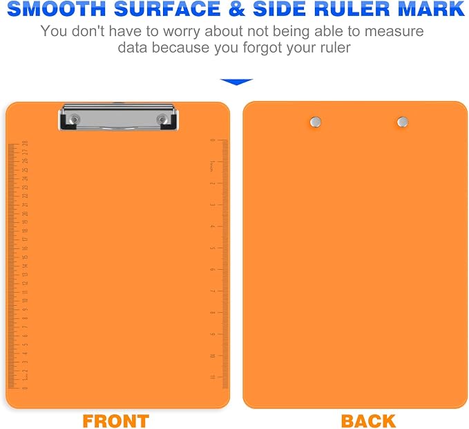 HERKKA 15 Pack Plastic Clipboards, Low Profile, Standard A4 Letter Size - Image 4